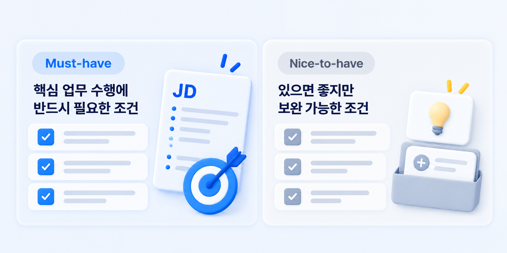채용 기준에서 Must-have와 Nice-to-have 조건을 구분하는 방법