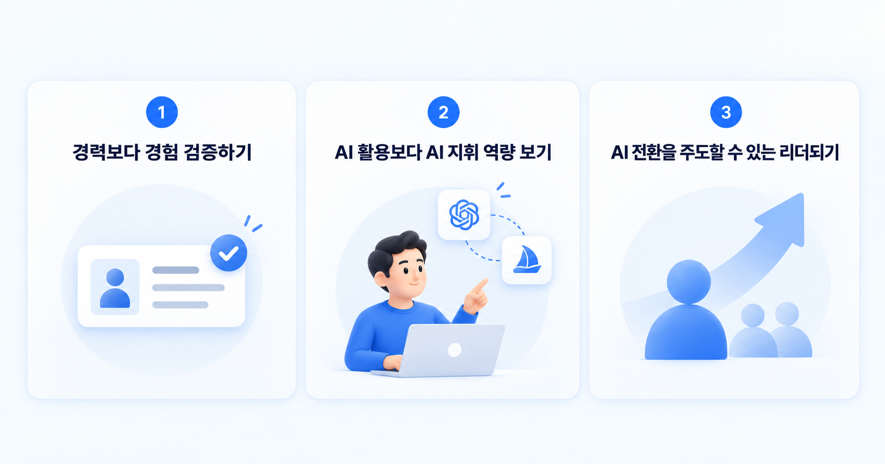 AI 시대 핵심 인재를 고르는 3가지 기준: 경력보다 경험 검증, AI 지휘 역량, AI 전환을 주도하는 리더십